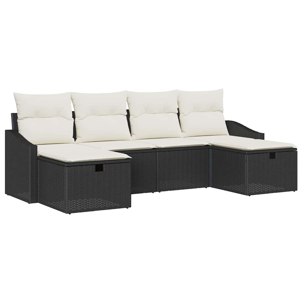 Set di divani con cuscino 6 pcs polyrattan | homemem39
