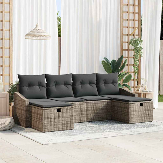 Set di divani 6 pz polyrattan | homemem39