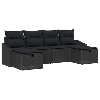 Set di divani con cuscino 6 pcs polyrattan | homemem39