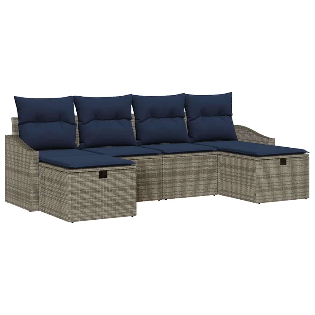 Set di divani con cuscino 5 pcs polyrattan | homemem39