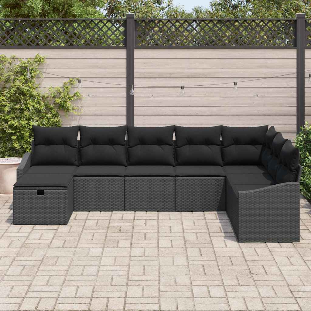 Set di divani con cuscino 8 pcs polyrattan | homemem39