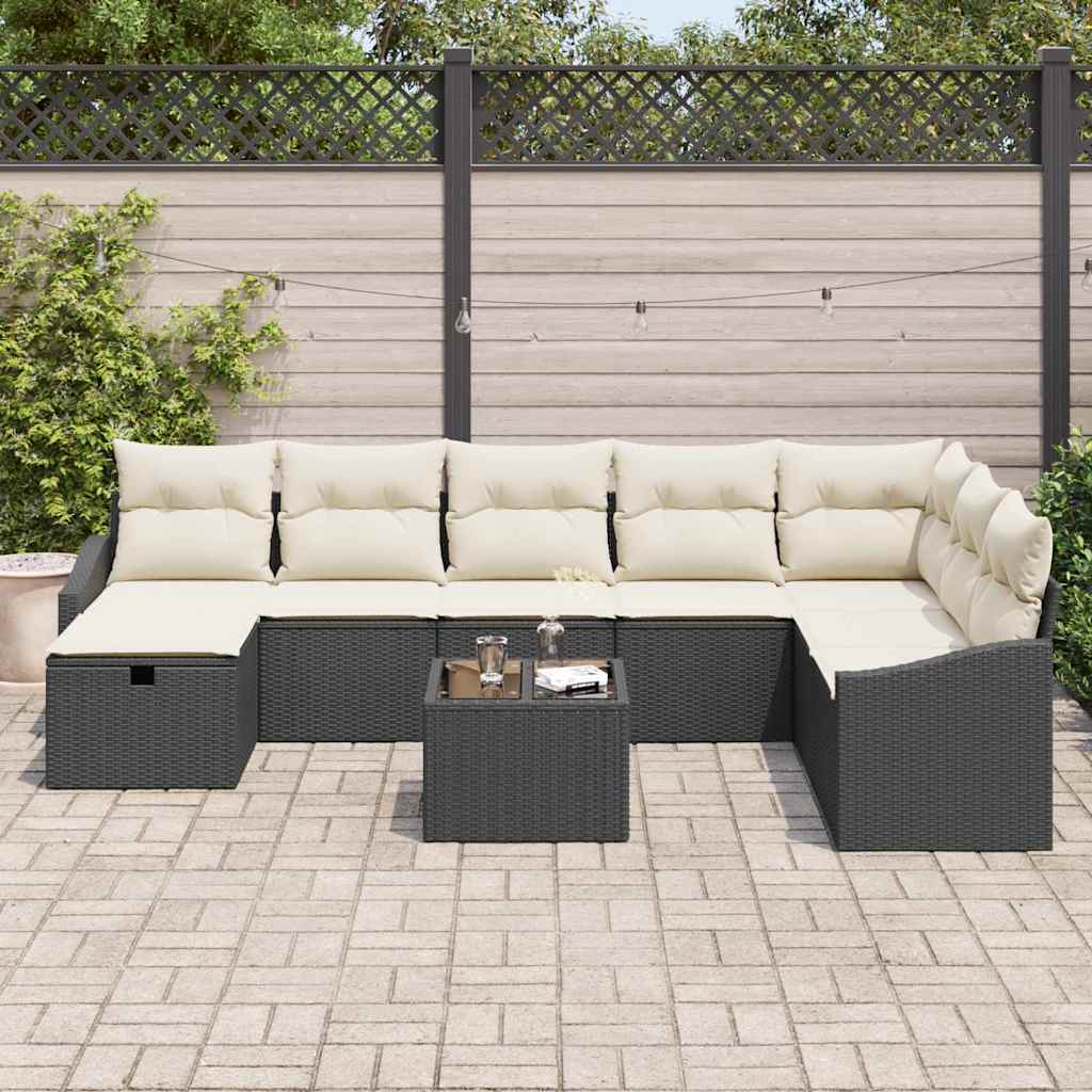 Set di divani con cuscino 8 pcs polyrattan | homemem39