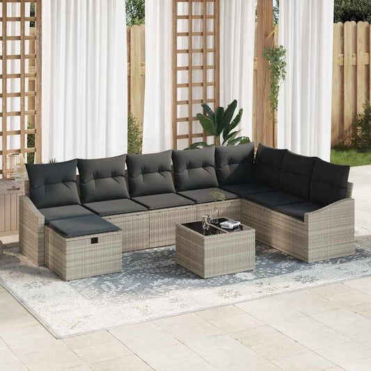 Set di divani 9 pz polyrattan | homemem39