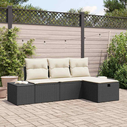 Set di divani 4 pz polyrattan | homemem39