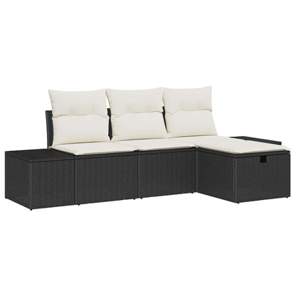Set di divani con cuscino 4 pcs polyrattan | homemem39