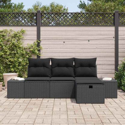 Set di divani con cuscino 4 pcs polyrattan | homemem39