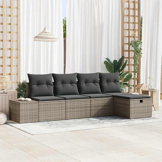 Set di divani 5 pz polyrattan | homemem39