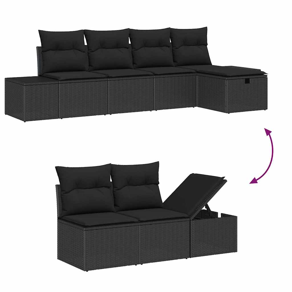 Set di divani con cuscino 6 pcs polyrattan | homemem39
