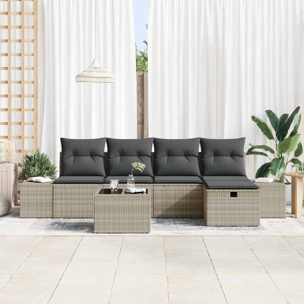Set di divani 6 pz polyrattan | homemem39