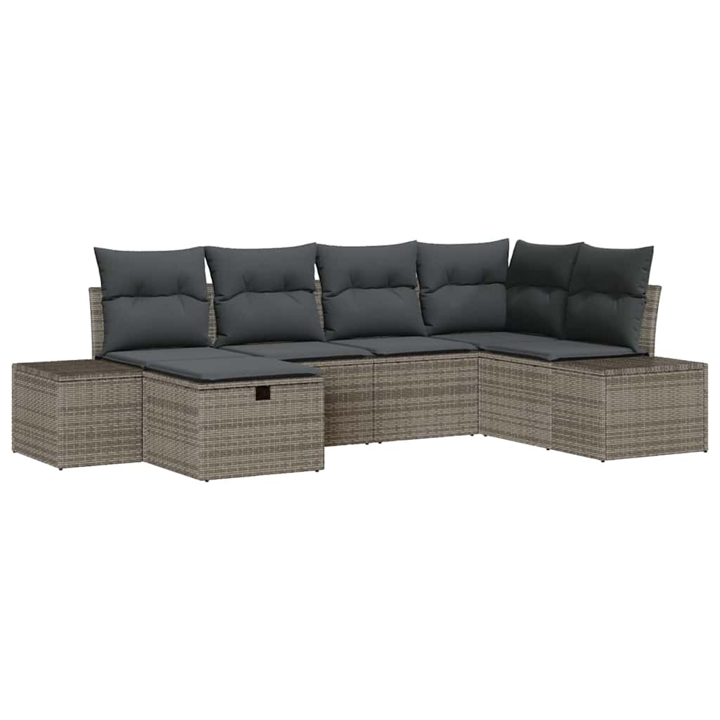 Set di divani con cuscino 7 pcs polyrattan | homemem39