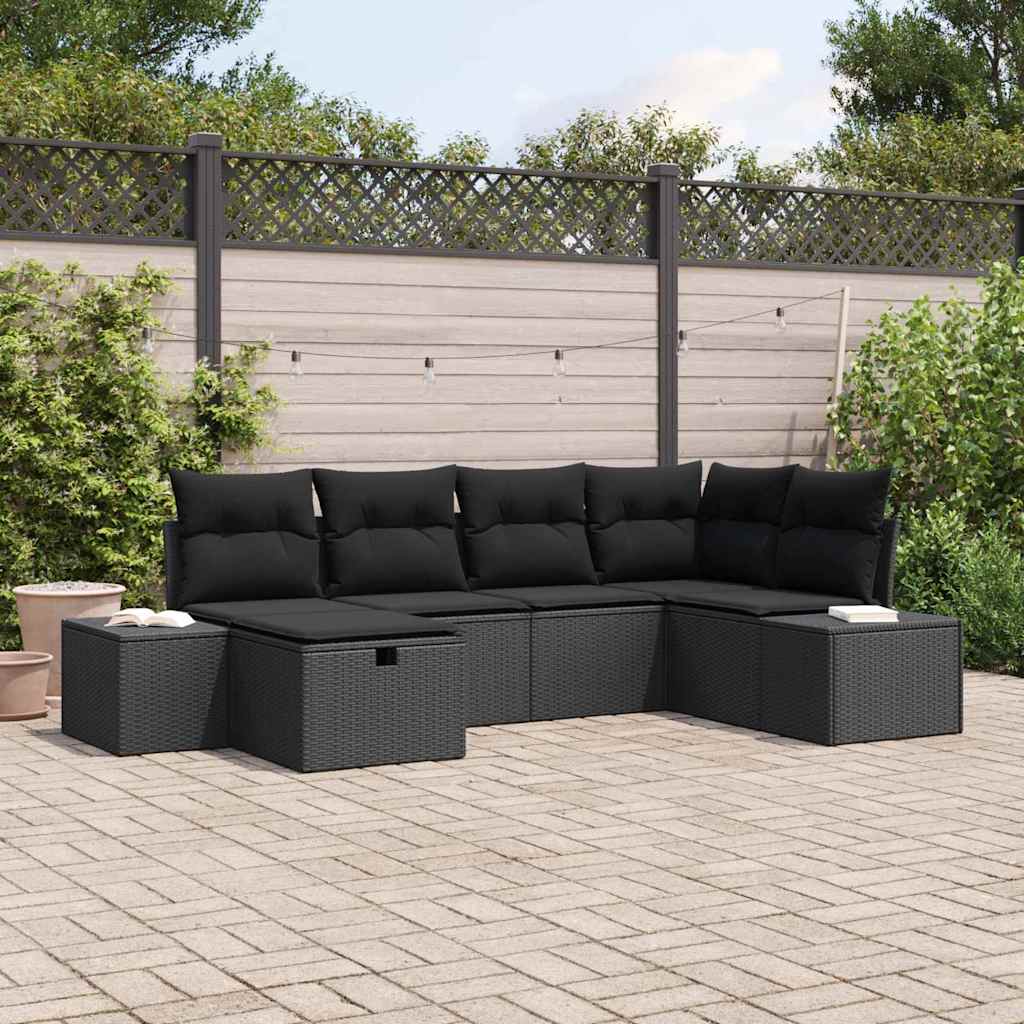 Set di divani con cuscino 6 pcs polyrattan | homemem39