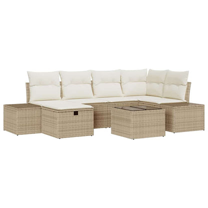 Set di divani con cuscino 7 pcs polyrattan | homemem39