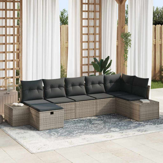 Set di divani con cuscino 7 pcs polyrattan
