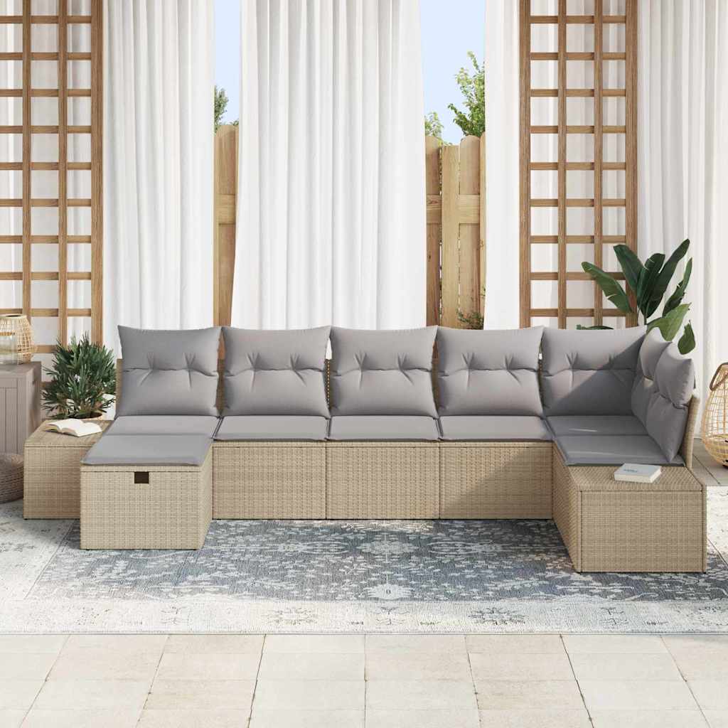 Set di divani 7 pz polyrattan | homemem39