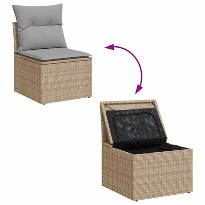 Set Divano da Giardino 6 pz Beige polyrattan | homemem39