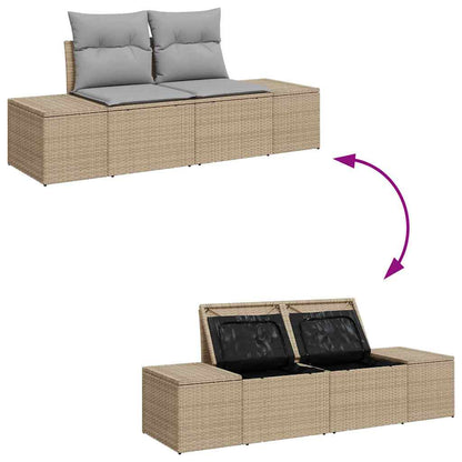 Set Divano da Giardino 8 pz Beige polyrattan | homemem39