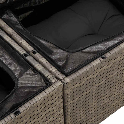 Set Divano da Giardino 9 pz Grigio polyrattan | homemem39