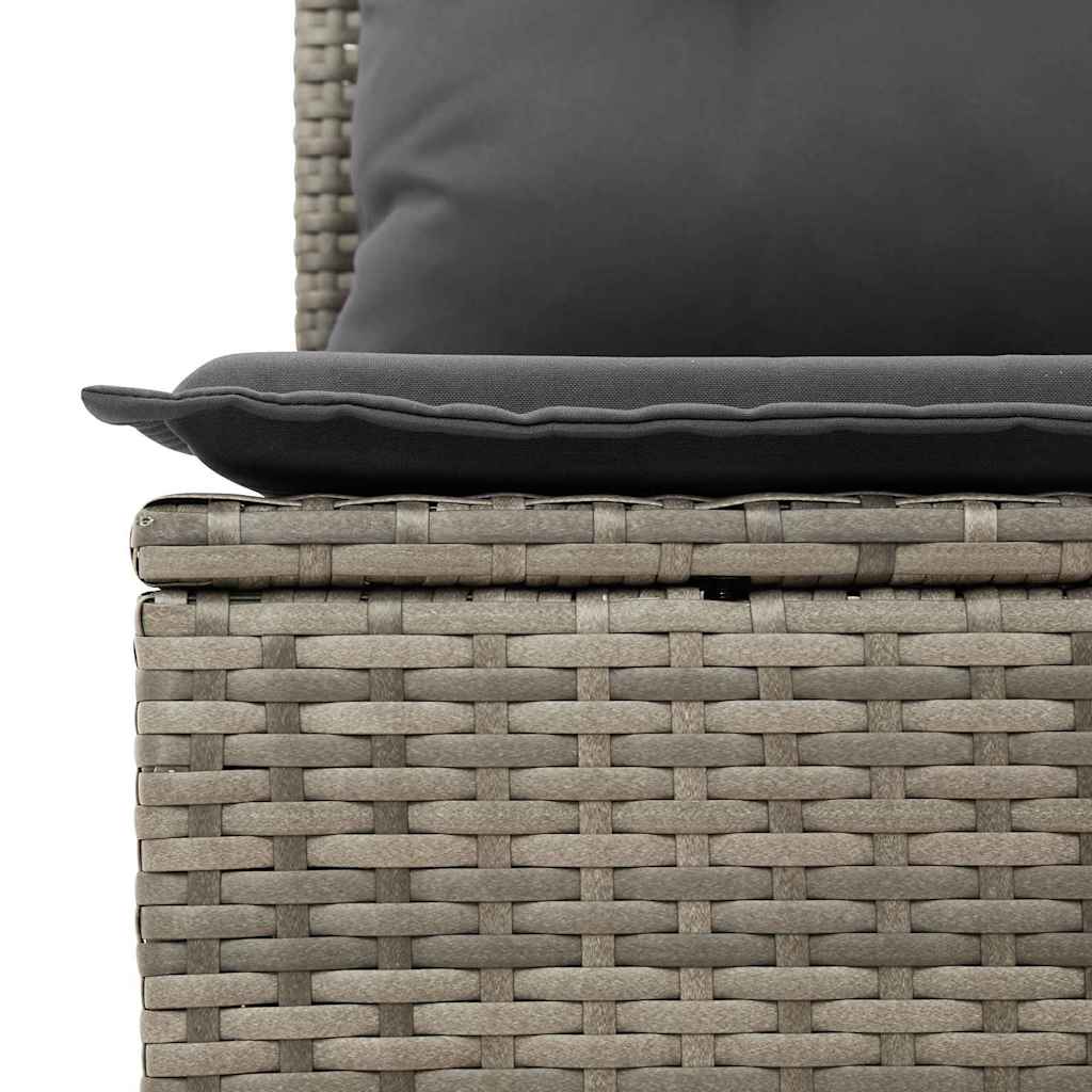 Set Divano da Giardino 9 pz Grigio polyrattan | homemem39