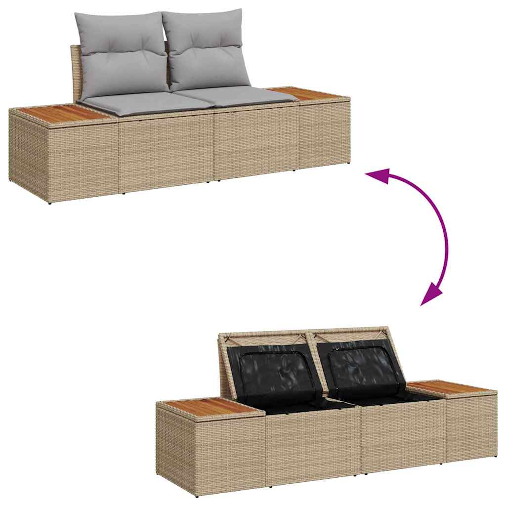 Set Divano da Giardino 6 pz Beige polyrattan | homemem39