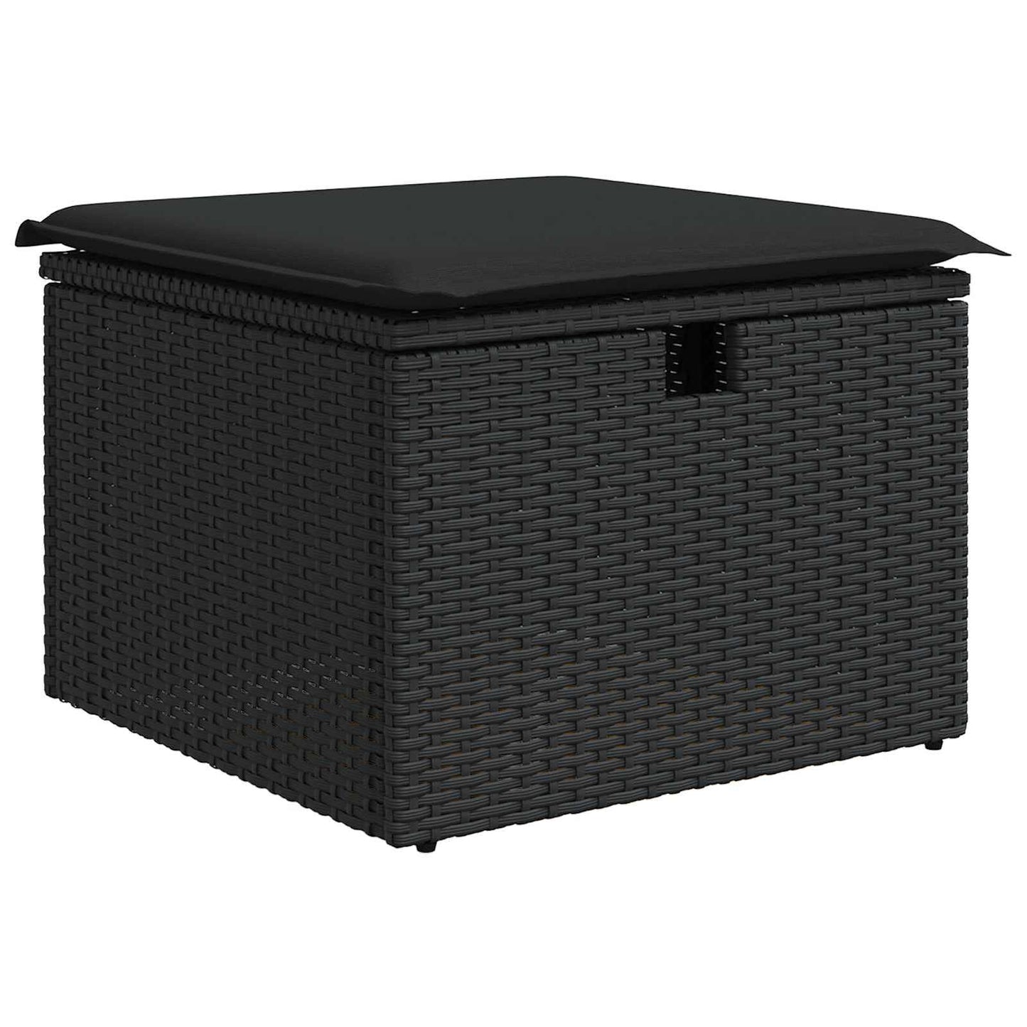 Set Divano da Giardino con cuscino 6 pcs Nero Poly Rattan | homemem39