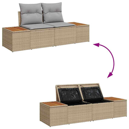 Set Divano da Giardino 6 pz Beige polyrattan | homemem39