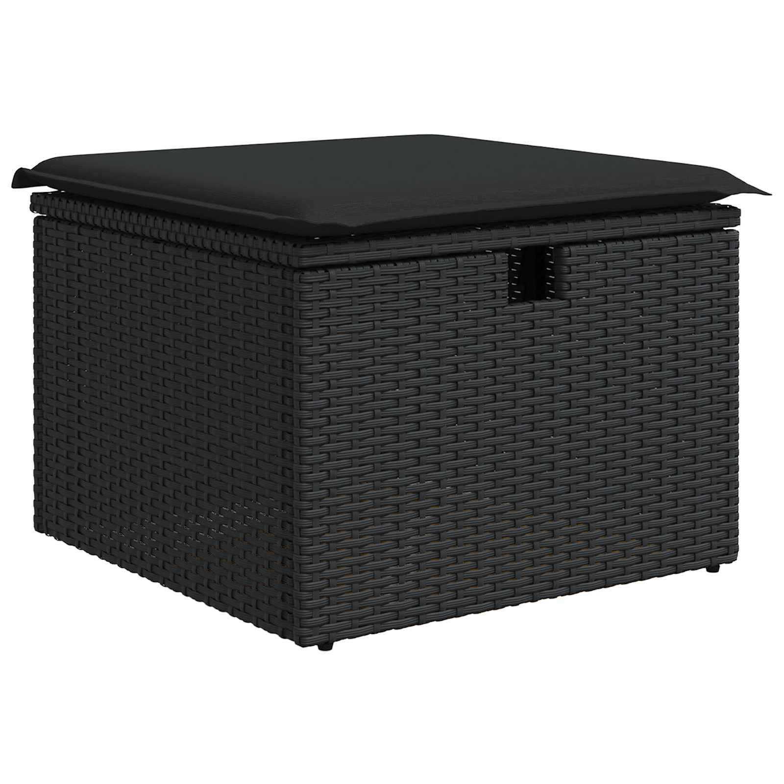 Set Divano da Giardino 7 pcs Nero 55 x 62 x 69 cm Poly Rattan | homemem39