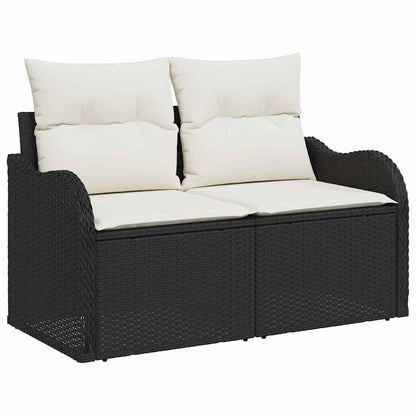 Set Divano da Giardino 9 pcs Nero polyrattan - homemem39