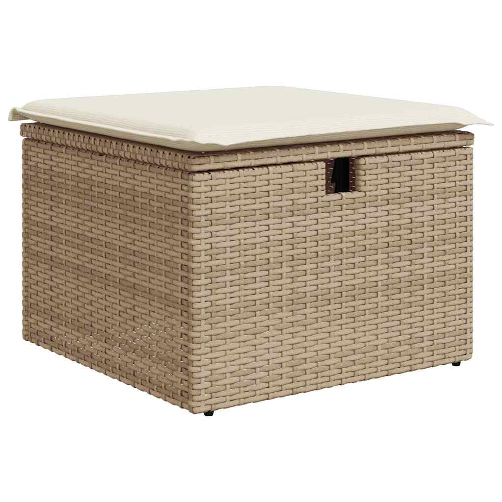 Set di divani con cuscino 9 pcs Beige polyrattan - homemem39