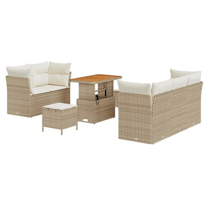Set Divano da Giardino 8 pcs Beige polyrattan - homemem39