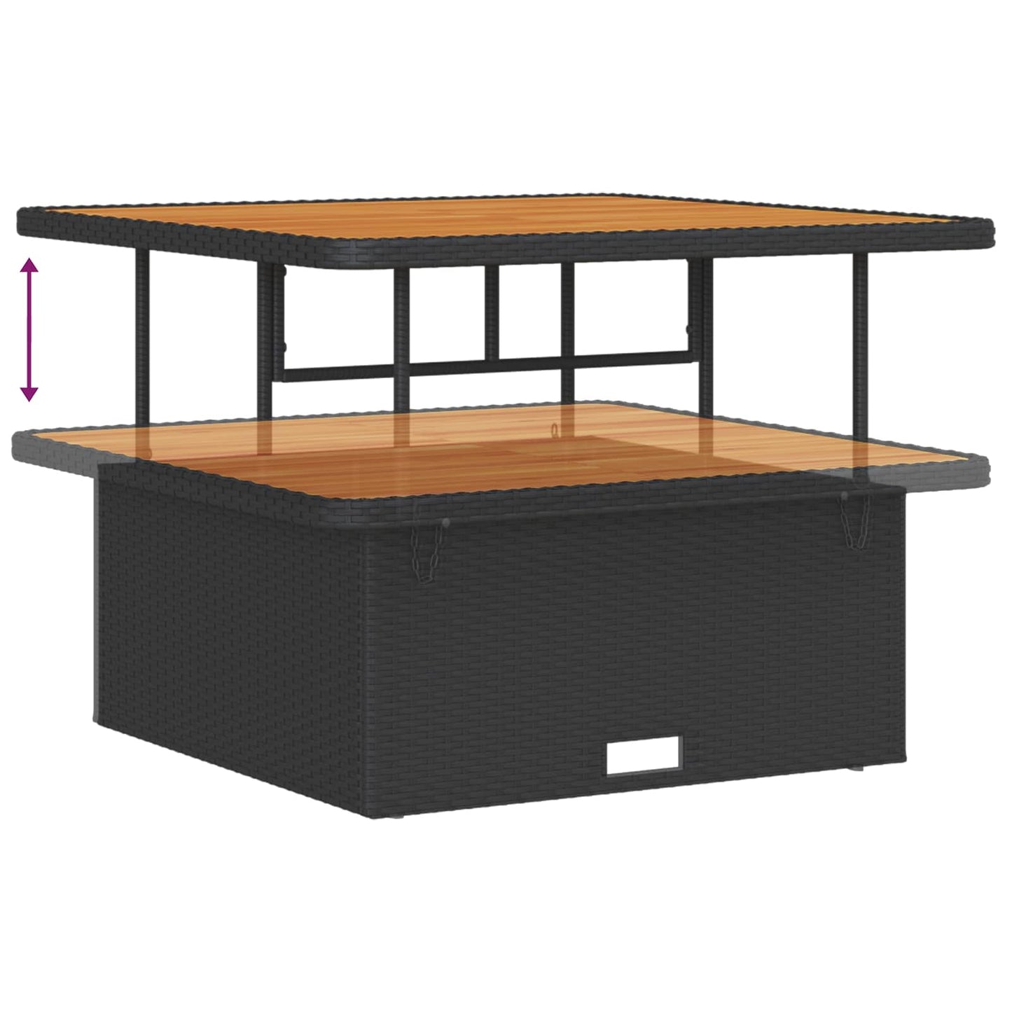 Set Divano da Giardino 8 pcs Nero polyrattan