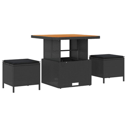 Set Divano da Giardino 8 pz Nero polyrattan | homemem39