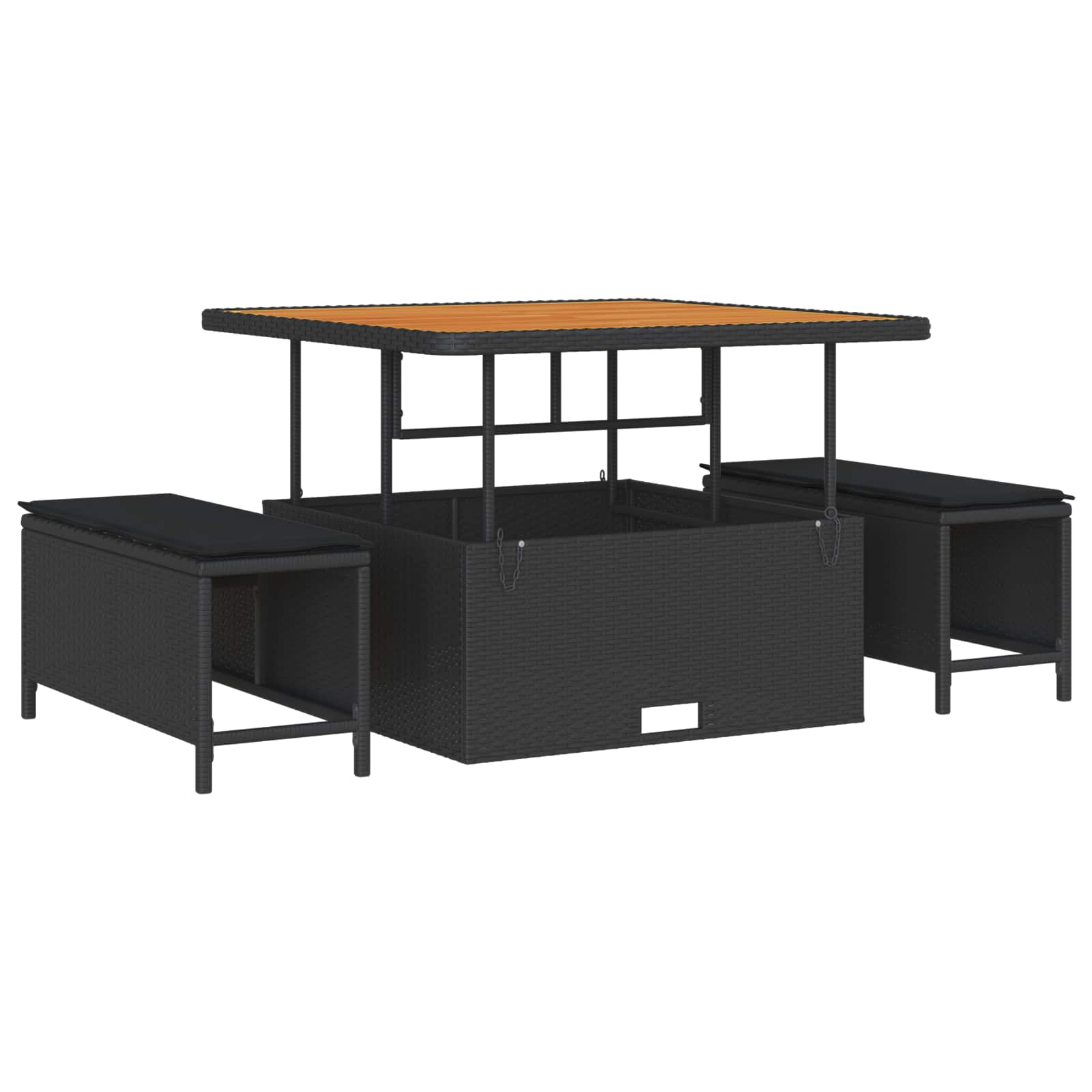 Set Divano da Giardino 12 pz Nero polyrattan | homemem39