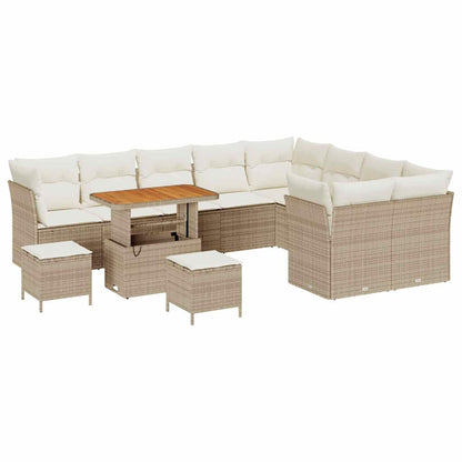 Set Divano da Giardino 12 pcs Beige polyrattan - homemem39