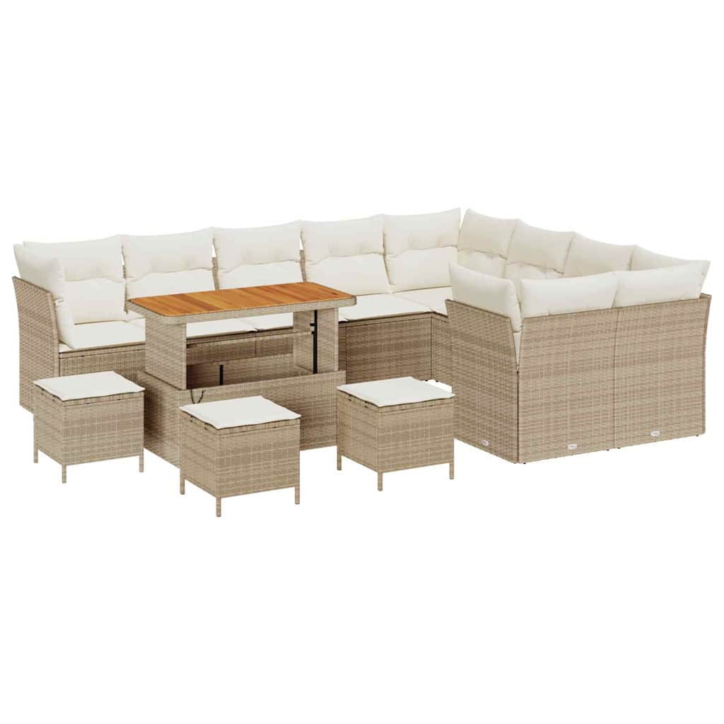 Set Divano da Giardino 13 pcs Beige polyrattan - homemem39