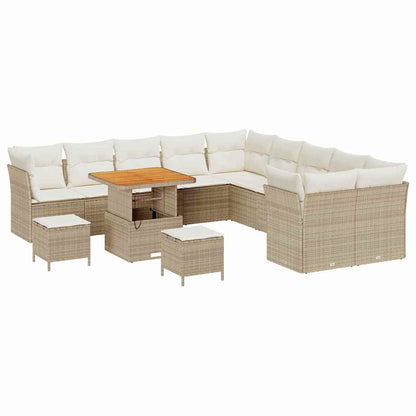 Set Divano da Giardino 13 pcs Beige polyrattan - homemem39