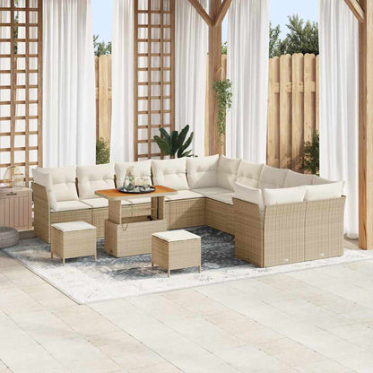 Set Divano da Giardino 13 pcs Beige polyrattan - homemem39