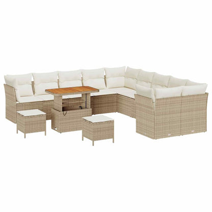 Set Divano da Giardino 13 pcs Beige polyrattan - homemem39