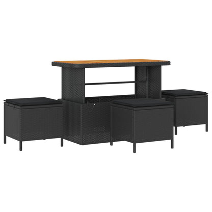 Set Divano da Giardino 9 pz Nero polyrattan | homemem39
