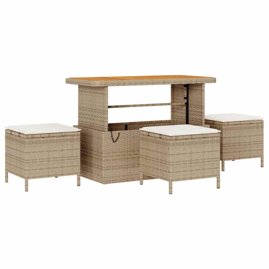 Set Divano da Giardino 10 pcs Beige polyrattan | homemem39