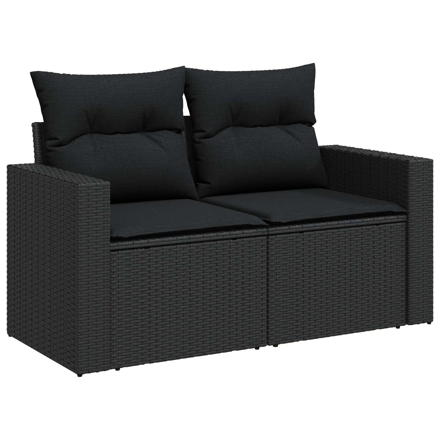 Set Divano da Giardino 12 pz Nero polyrattan | homemem39