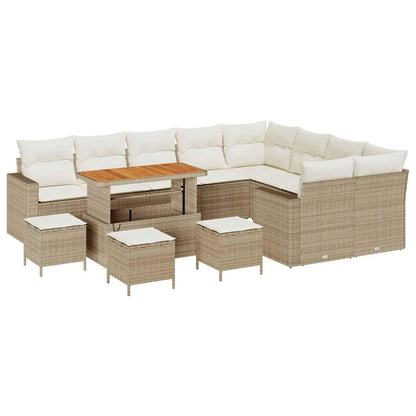 Set Divano da Giardino 13 pcs Beige polyrattan - homemem39