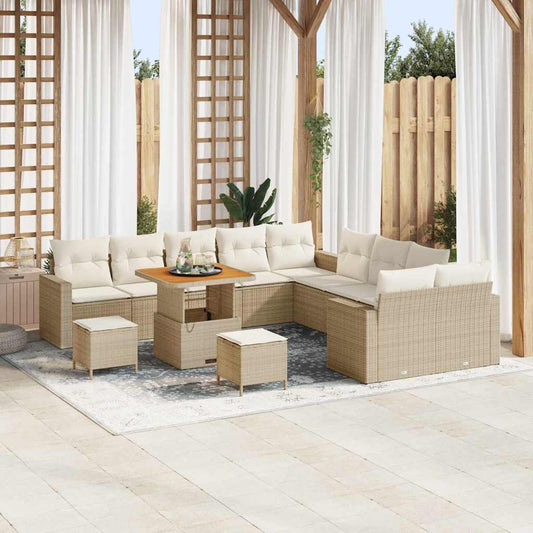 Set Divano da Giardino 13 pcs Beige polyrattan - homemem39