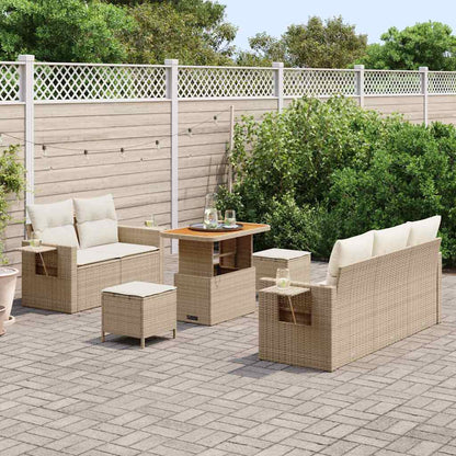 Set Divano da Giardino 8 pcs Beige polyrattan - homemem39