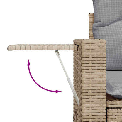 Set Divano da Giardino 9 pcs Beige polyrattan - homemem39