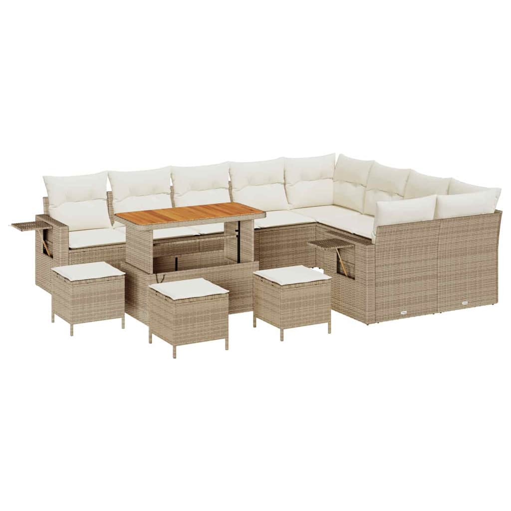Set Divano da Giardino 13 pcs Beige polyrattan - homemem39
