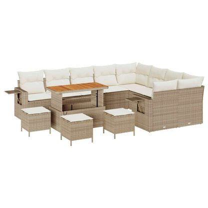 Set Divano da Giardino 13 pcs Beige polyrattan - homemem39