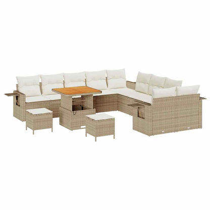Set Divano da Giardino 13 pcs Beige polyrattan - homemem39
