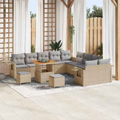 Set Divano da Giardino 13 pcs Beige polyrattan - homemem39