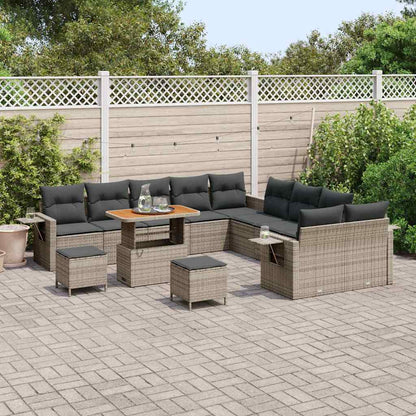Set Divano da Giardino 13 pcs Grigio polyrattan - homemem39