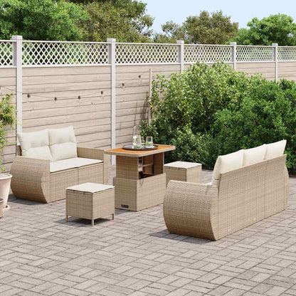 Set Divano da Giardino 8 pcs Beige polyrattan - homemem39